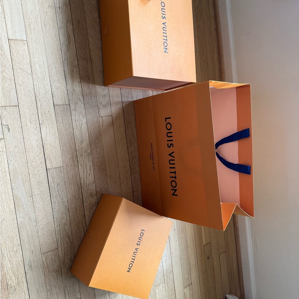 Louis Vuitton Orange Gift Boxes and Bag
